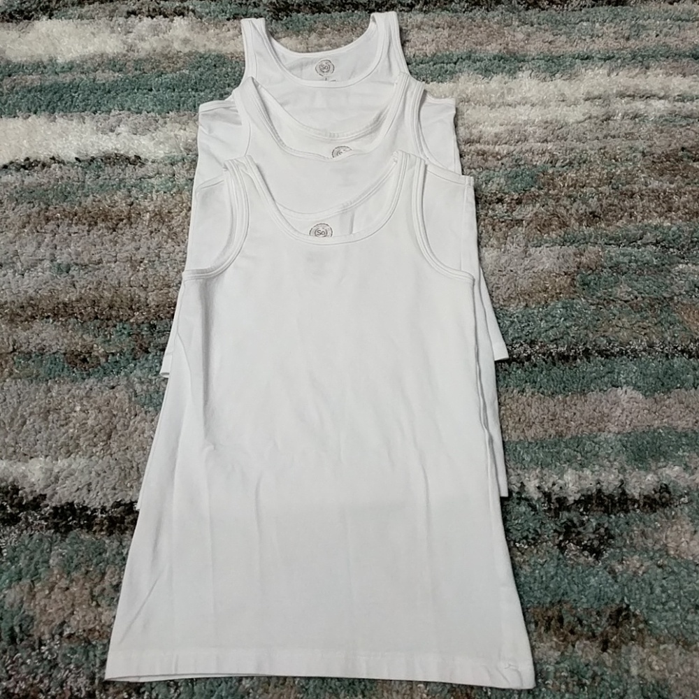 ⚡️SALE⚡️3 pack girls white tanks!